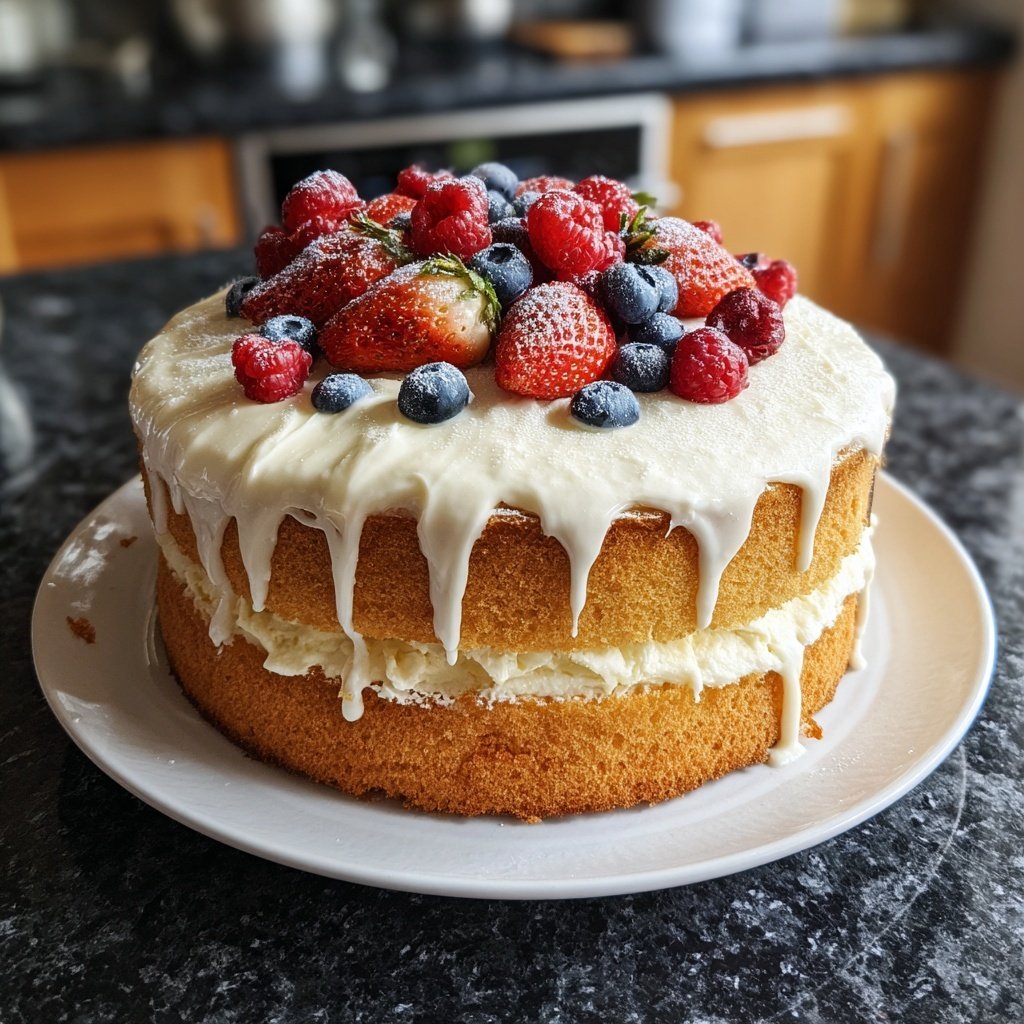 Dessert Vanilla Sponge Cake