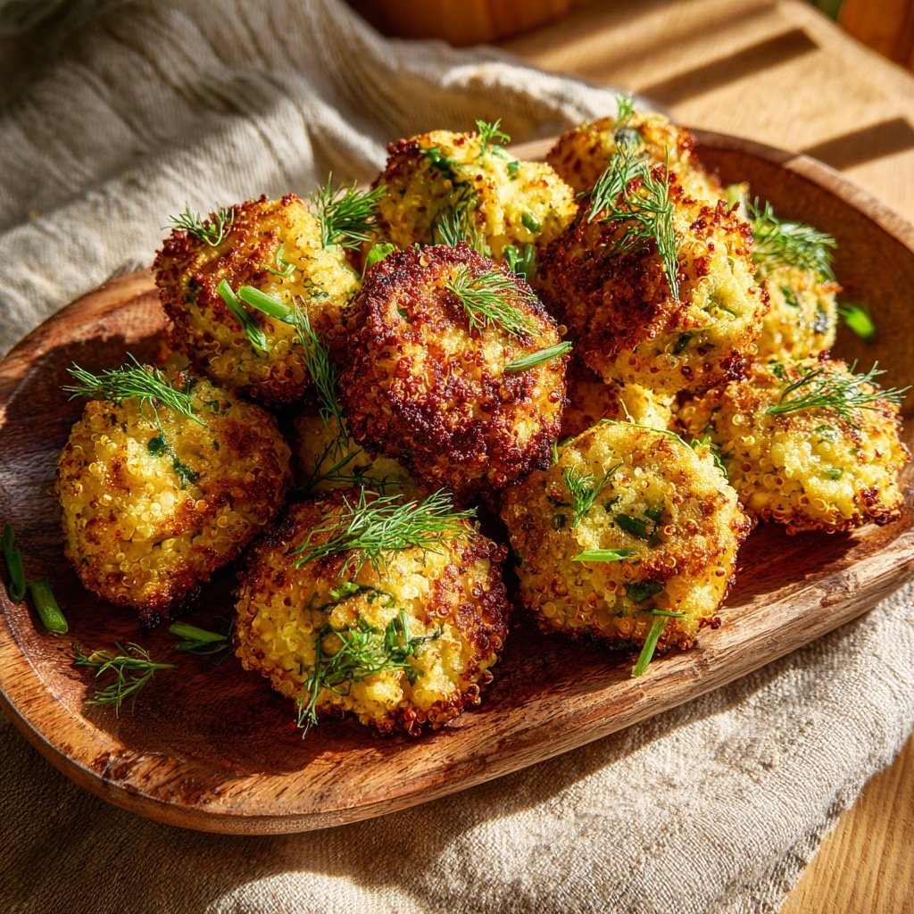 Mini Quinoa Fritters with Dill
