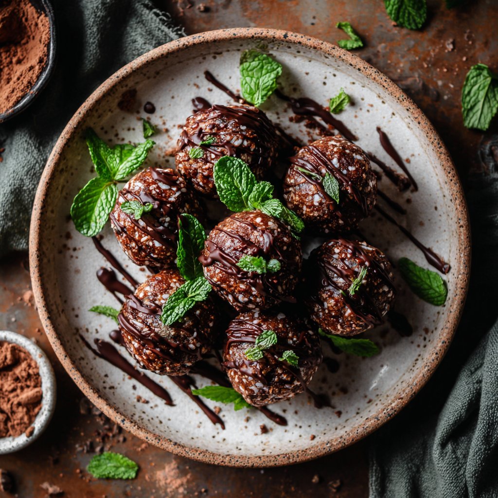 Mint Chocolate Protein Balls