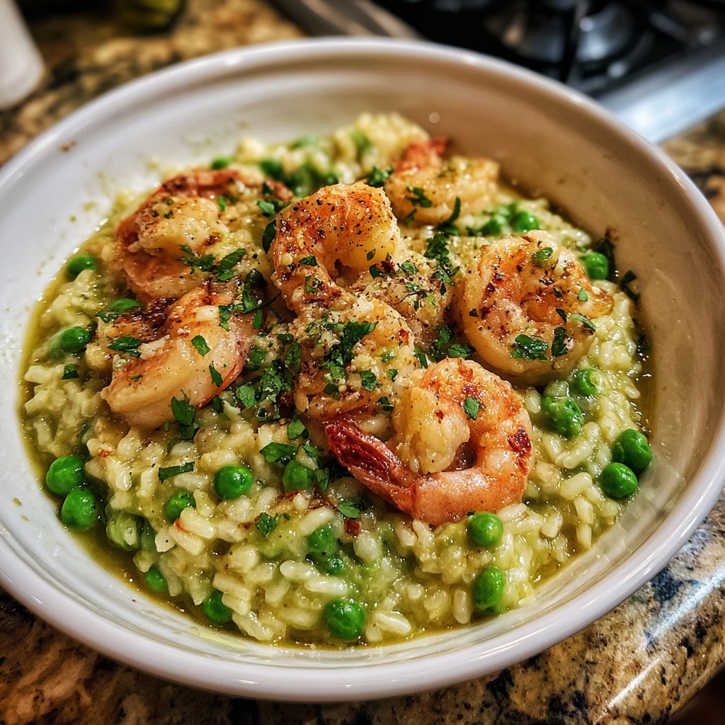 Shrimp and Spring Pea Risotto