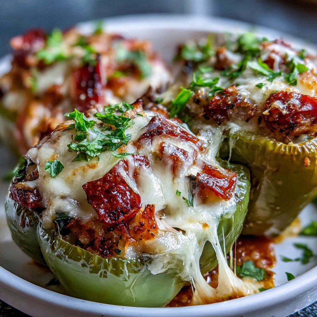 Turkey and Spinach Stuffed Peppers